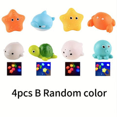 Light Up Fishing & Floating Toys for Kids Bath Toy Set