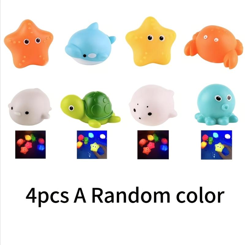 Light Up Fishing & Floating Toys for Kids Bath Toy Set