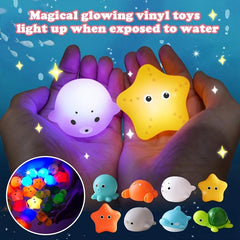 Light Up Fishing & Floating Toys for Kids Bath Toy Set