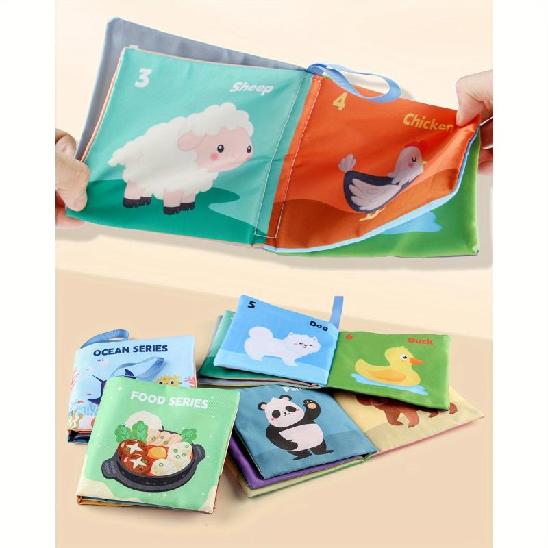 8pcs Baby Cloth Books Toys Tear resistant Chewable Early Education Cognitive