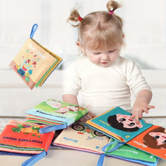 8pcs Baby Cloth Books Toys Tear resistant Chewable Early Education Cognitive