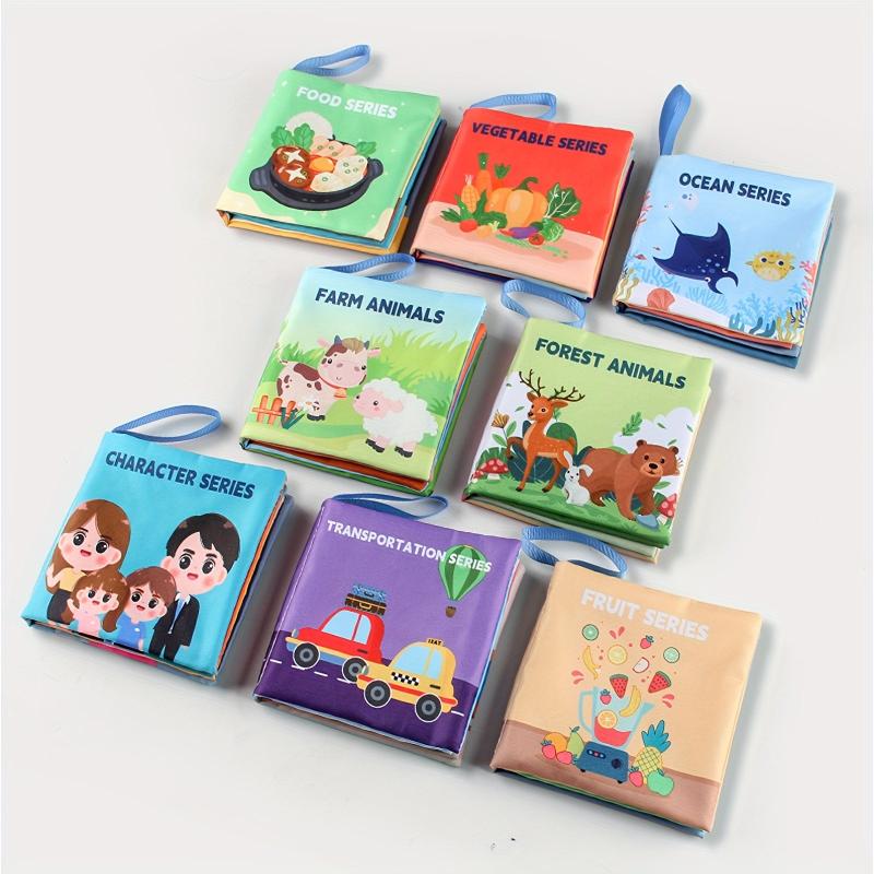 8pcs Baby Cloth Books Toys Tear resistant Chewable Early Education Cognitive