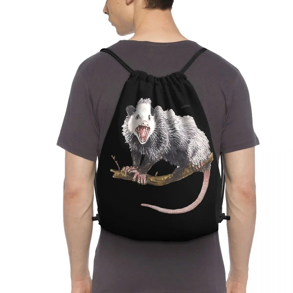Opossum Possum Animal Drawstring Bags Gym Bag Bookbag