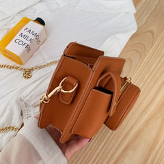 Camera Women's Shoulder Bag Messenger Strange Shape PU Girl Handbag