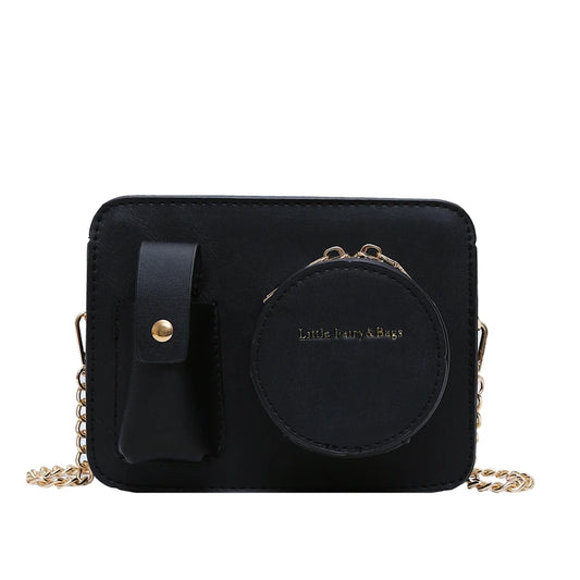 Camera Women's Shoulder Bag Messenger Strange Shape PU Girl Handbag