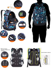 Camo Plaid Preppy Style Backpack for School 15.6in Laptop