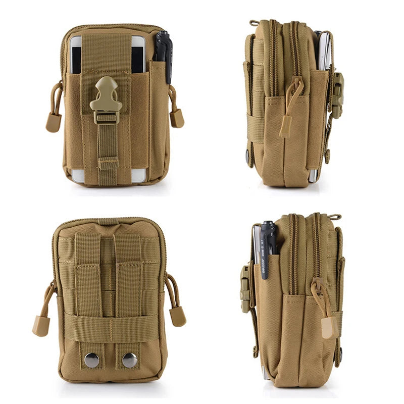 Camo Tactical Waist Bag Military Pack Outdoor Pouches Case Pocket