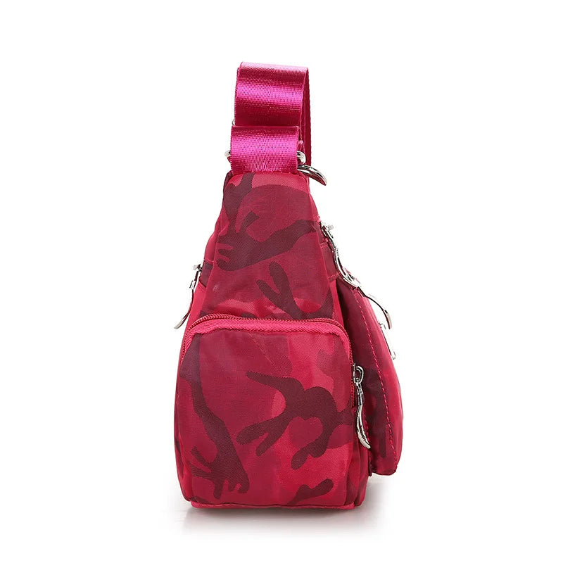 Camouflag Women Shoulder Messenger Bag Waterproof Nylon Oxford Crossbody Bag