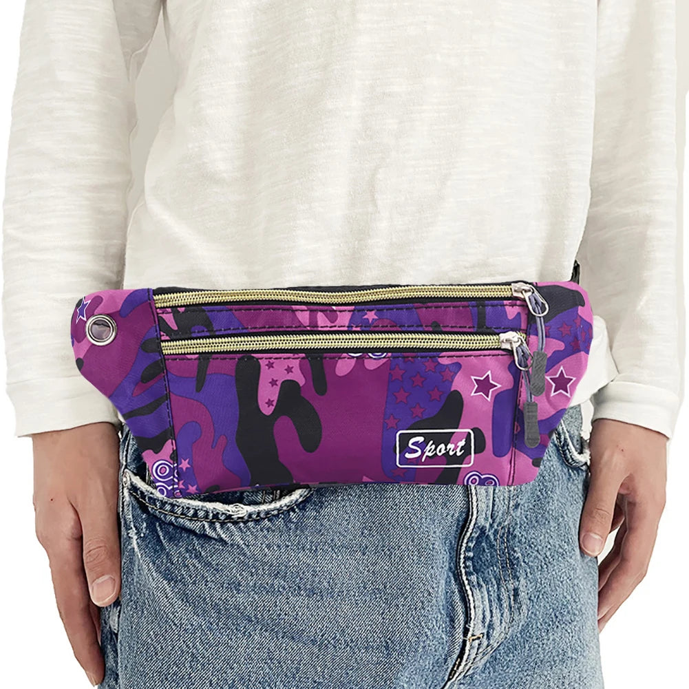 Camouflage Running Sports Waist Bag Fanny Pack Waterproof Gym Bum Belt Bag