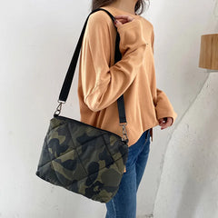 Camouflage Space Cotton Small Square Shoulder Bag for Women