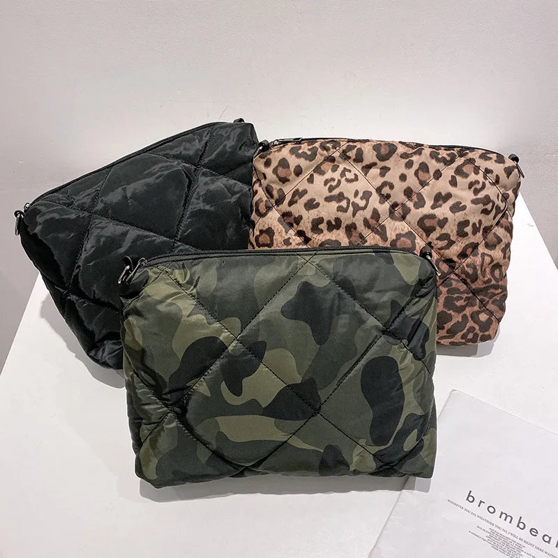 Camouflage Space Cotton Small Square Shoulder Bag for Women