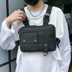 Camouflage Chest Bag Tactical Hip Hop Zipper Pocket Streetwear Waist Bag