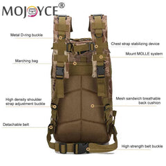 Waterproof Camping Backpack 600D Oxford Large Capacity Sports Rucksack for Men