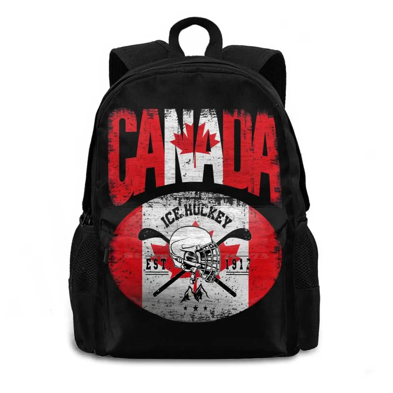 Canada Ice Hockey Laptop Bagpack