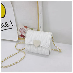 Kids Girls Pink Mini Bag Princess Chain Shoulder Handbag