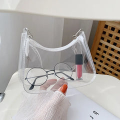 Candy Mini Transparent Tote Underarm Women Shoulder Bag Jelly Small Female