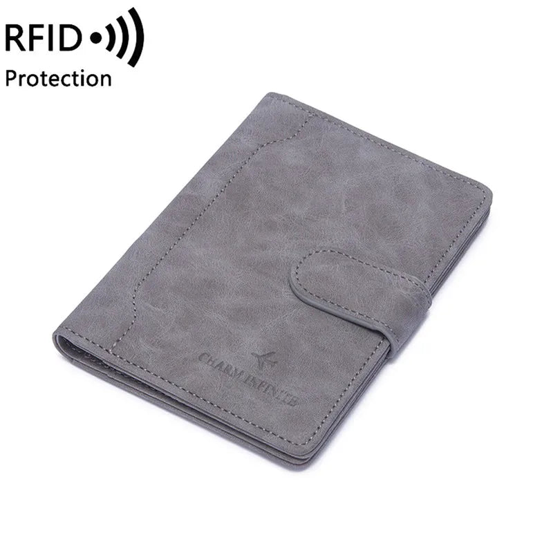 Passport Bag Buckle Short Document Holder for Travel
