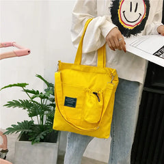 Candy Women's Shoulder Bag Canvas Handbag Girl's Small Fresh Teenager Crossbody