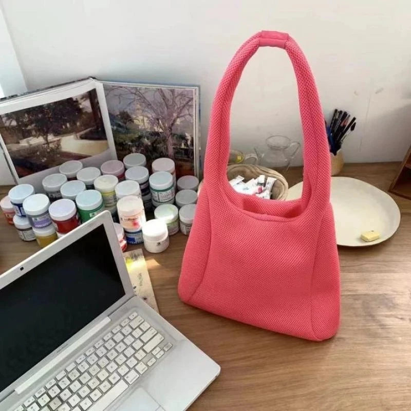 Mesh Summer Beach Handbags Large Capacity Tote Bag