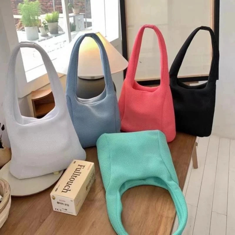 Mesh Summer Beach Handbags Large Capacity Tote Bag