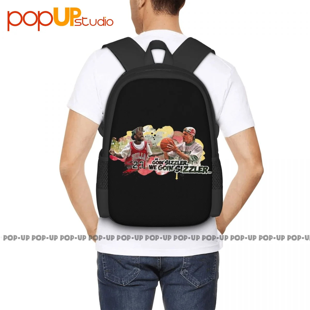 Outdoor Sports Backpack Large Capacity Print Style Running Bag
