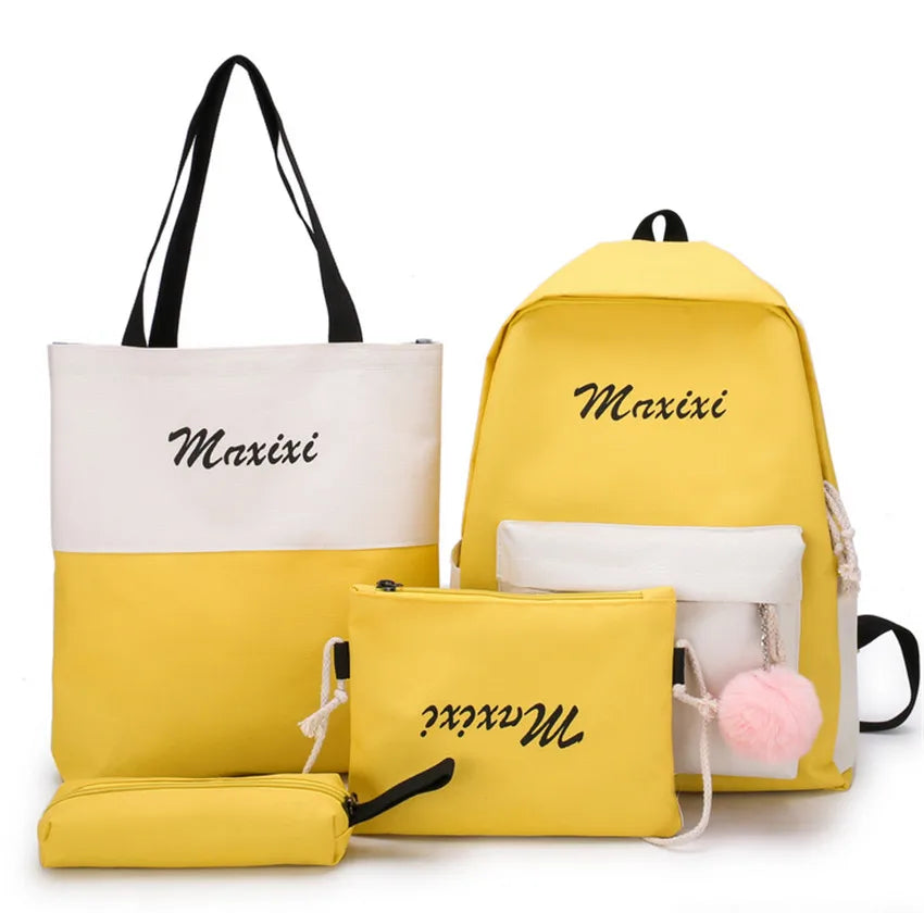 Canvas Backpack Bagpack Women Bolsa Escolar