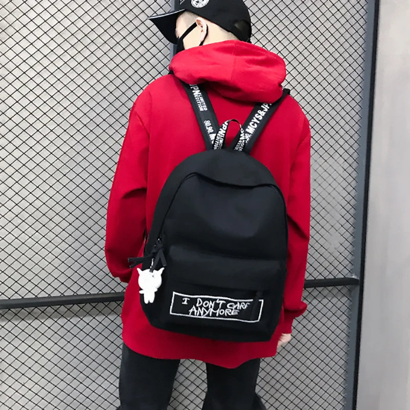 Harajuku Style Women Backpack Doll Pendant Shoulder Bag