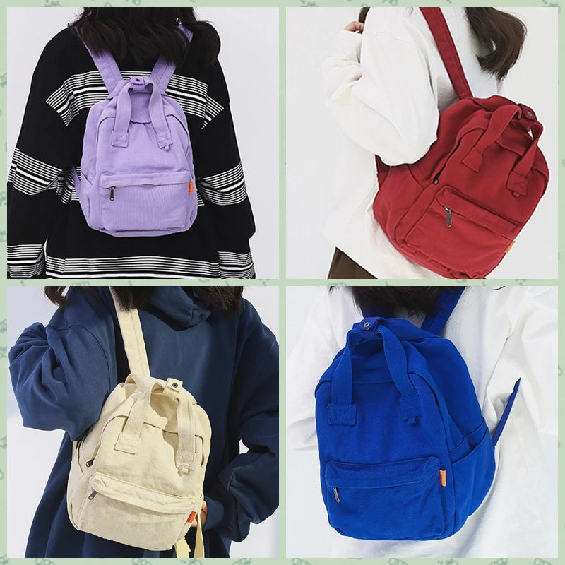 Canvas Backpack Big School Backpack Women Trending School Bags for Girls