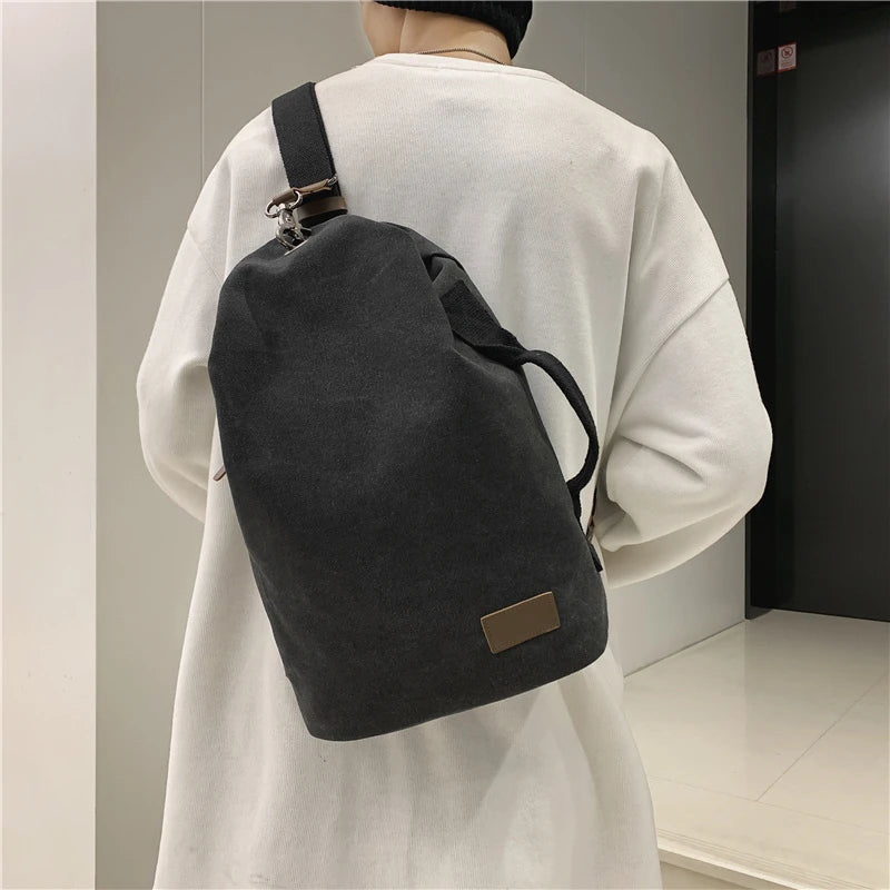 Canvas Backpack for Boys and Girls Vintage Multi-functional Backpack