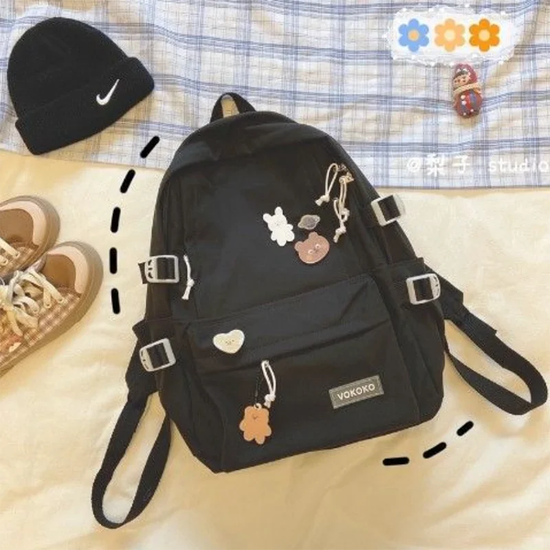 Canvas Backpack School Bags Students Women Backbag Travel Daypacks