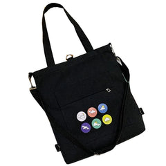 Canvas Backpack School Bookbag Travel Tote Daypack Shoulder Bags