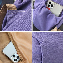 Women Stylish Canvas Backpack Large Capacity Harajuku Retro Casual Bag