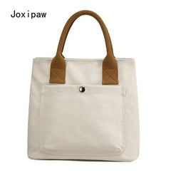 Vintage Multifunction Handbag Casual Solid Tote Bags for Women
