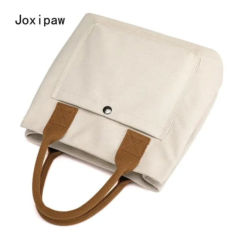 Vintage Multifunction Handbag Casual Solid Tote Bags for Women