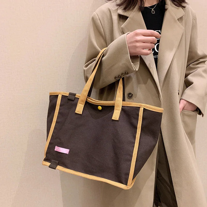 Canvas Bag Retro Shoulder Bags for Women Artistic Printing In Handbag