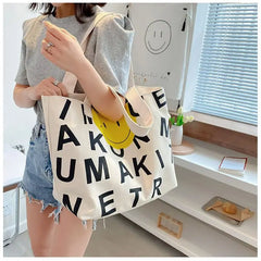 Women's Large Canvas Tote Bag - Stylish and Roomy Shoulder Handbag