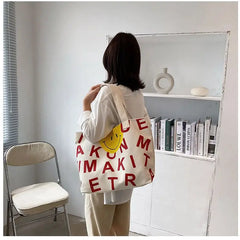 Women's Large Canvas Tote Bag - Stylish and Roomy Shoulder Handbag