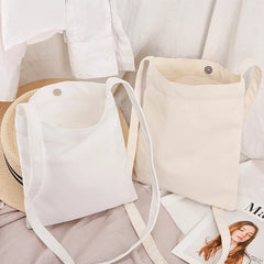 Canvas Shoulder Bag for Women Soft Storage Tote Bag 21.5*26cm