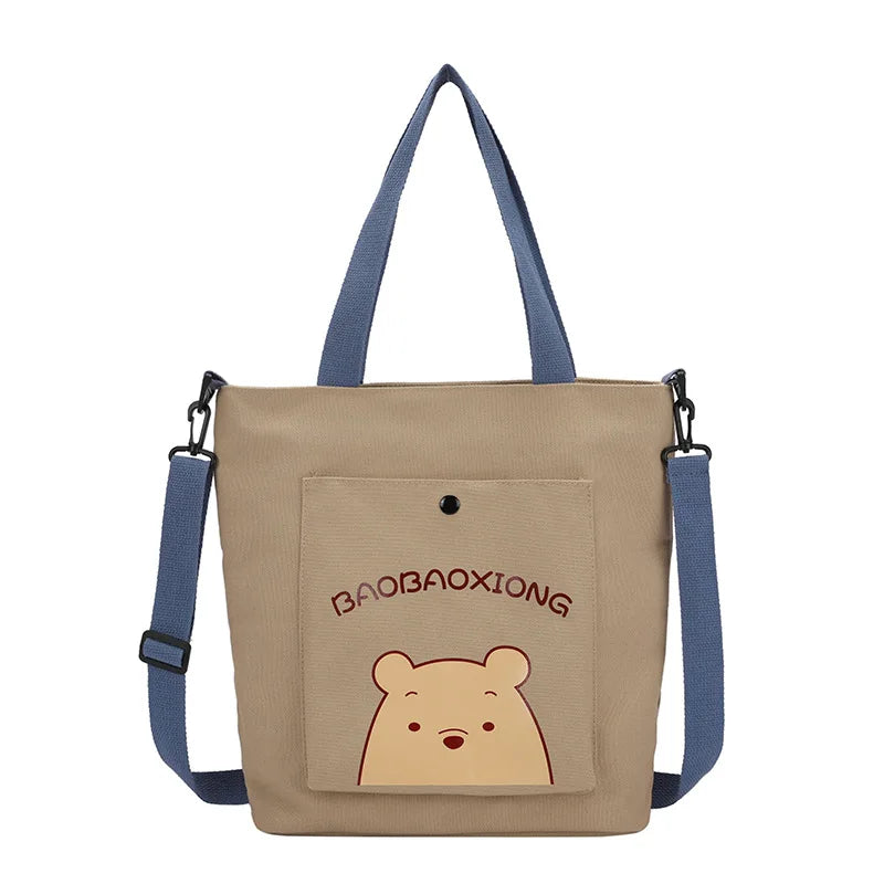 Canvas Bag Shoulder Bag Lady Version Student Bag