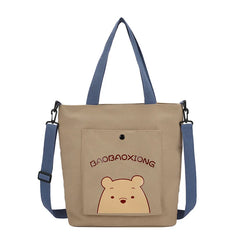 Canvas Bag Shoulder Bag Lady Version Student Bag