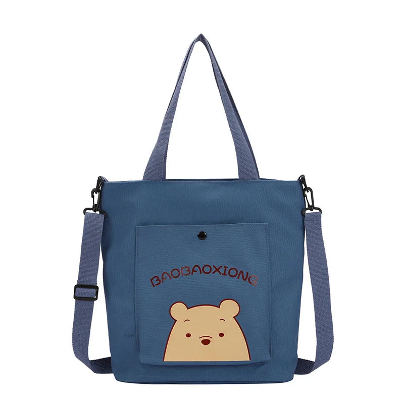 Canvas Bag Shoulder Bag Lady Version Student Bag