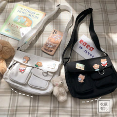 Canvas Crossbody Bag Women Handbag Shoulder Messenger School Bag