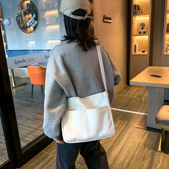 Canvas Shoulder Bag Large Capacity School Handbag Crossbody Tote BF