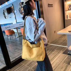 Canvas Shoulder Bag Large Capacity School Handbag Crossbody Tote BF