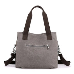 Canvas Bag Women's Retro Patchwork Crossbody Shoulder Bag