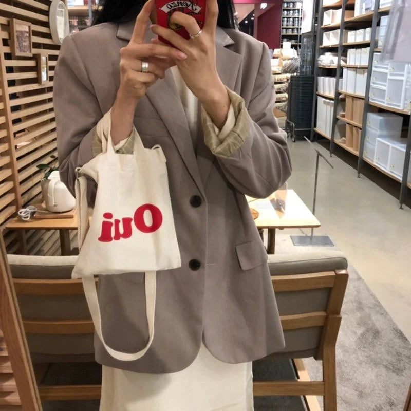 Canvas Shoulder Bag Small Hand-held Women's Crossbody Bags