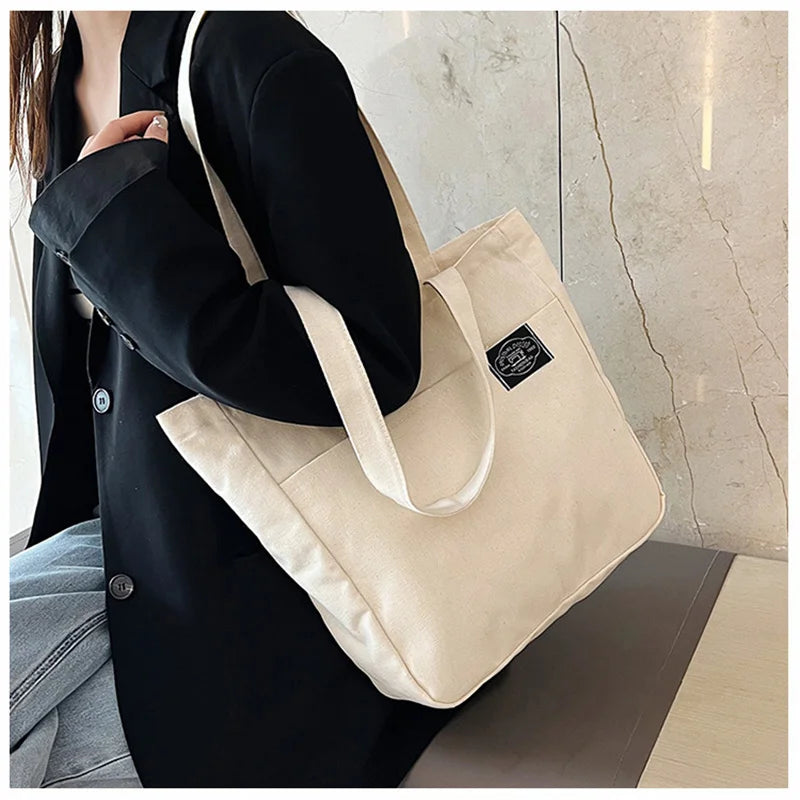 Canvas Bag Women's Large Capacity Shoulder Bag