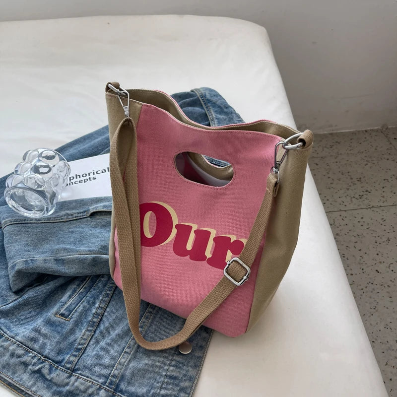 Women's Canvas Tote Bag Shoulder Crossbody Purse Handbag