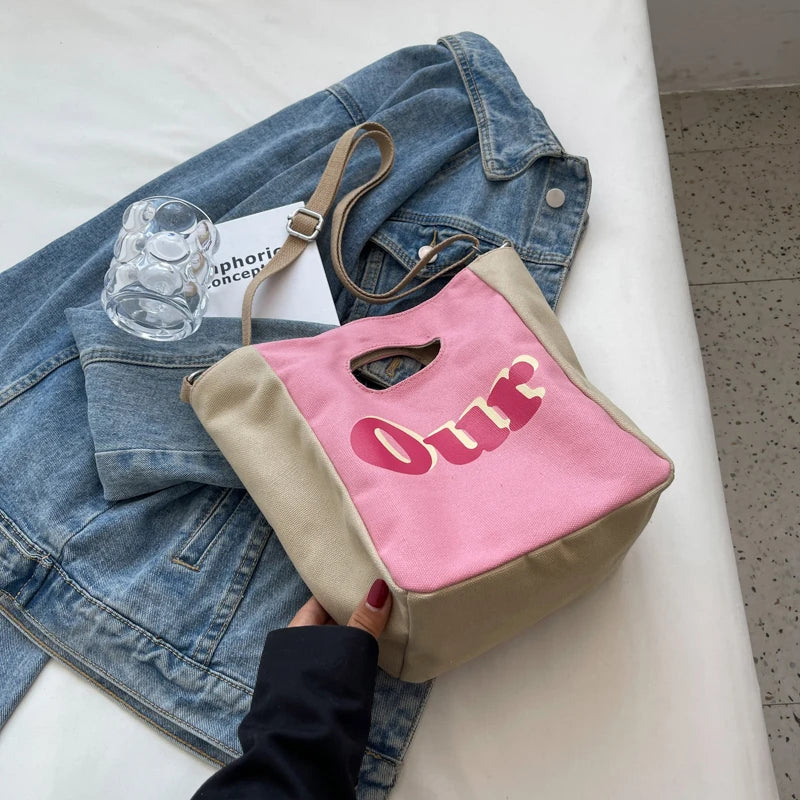 Women's Canvas Tote Bag Shoulder Crossbody Purse Handbag