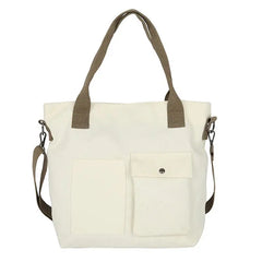 Canvas Bags for Women Handbag Shoulder Bag Large Capacity Solid Totes